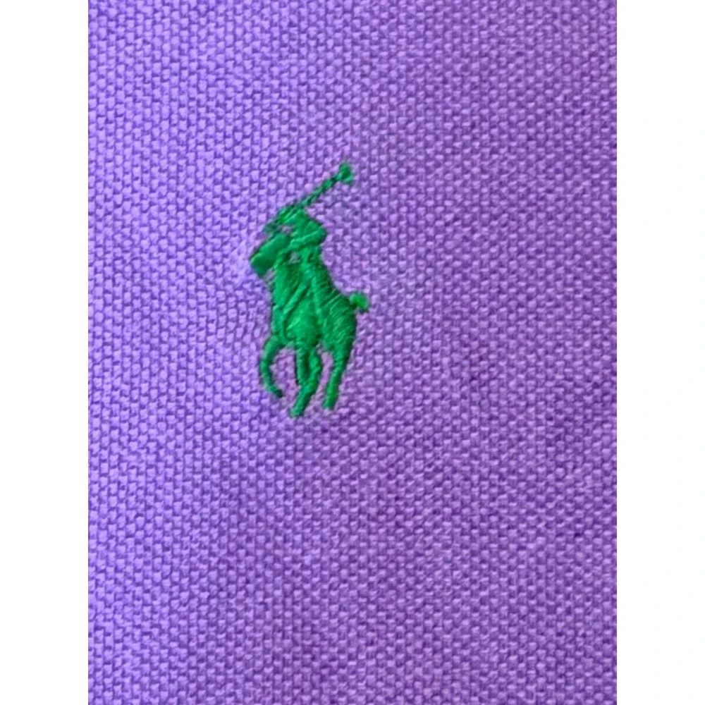 Polo Ralph Lauren Mens Large Purple Short Sleeve Cotton Pique Pony Logo Shirt
